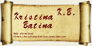Kristina Batina vizit kartica